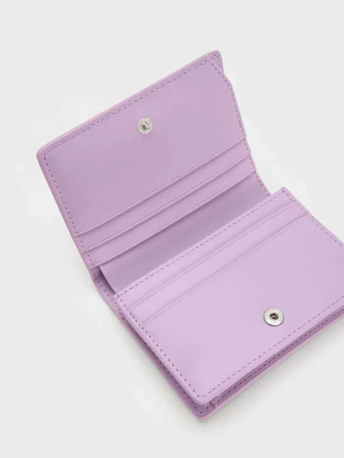 Open Lavender Leather Wallet Wallpaper