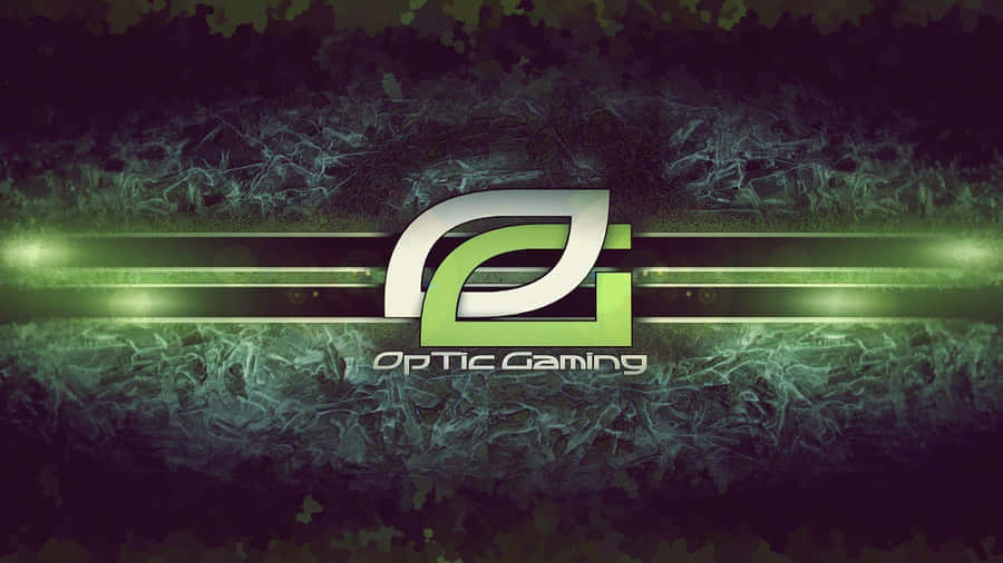 Optic Gaming Logo Green Abstract Background Wallpaper