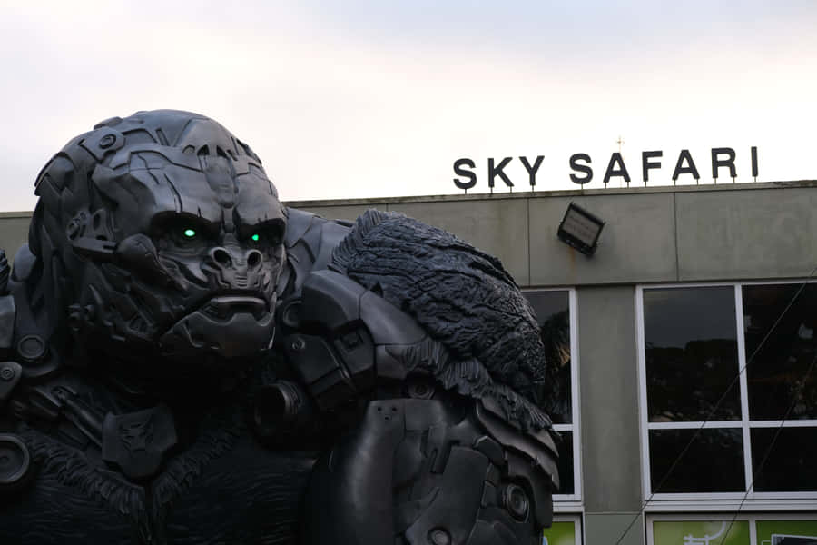 Optimus Primal Statue Sky Safari Wallpaper
