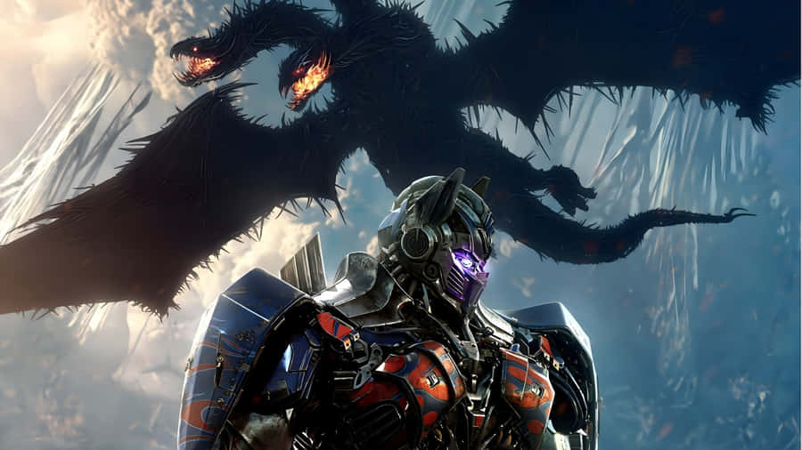 Optimus Prime Facing Dark Threat Wallpaper