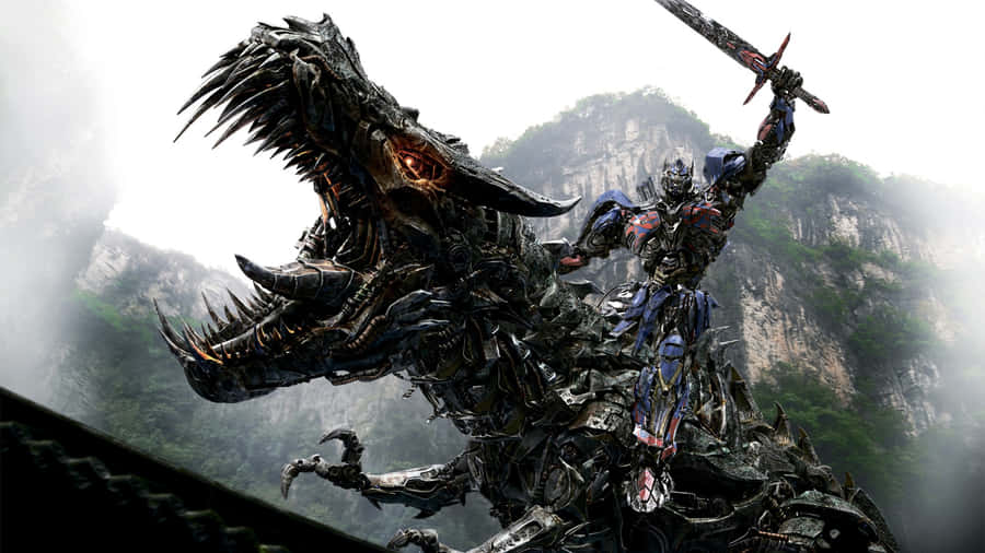 Optimus Prime Riding Dragon Wallpaper