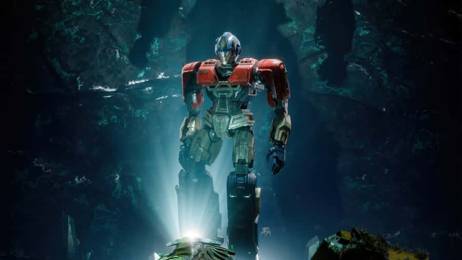 Optimus Prime Standing Heroically Wallpaper