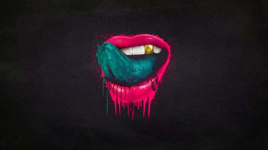 Oral Green Tongue Wallpaper