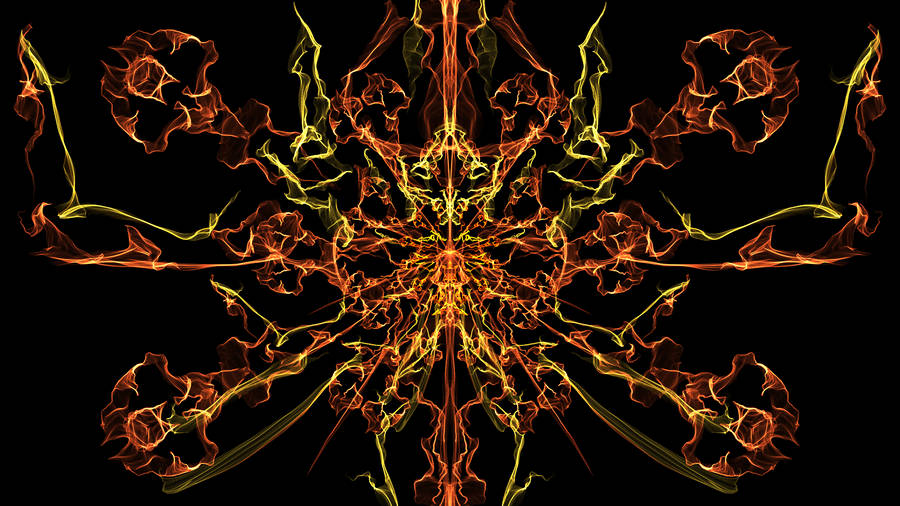 Orange And Yellow Abstract Generative Pattern Wallpaper