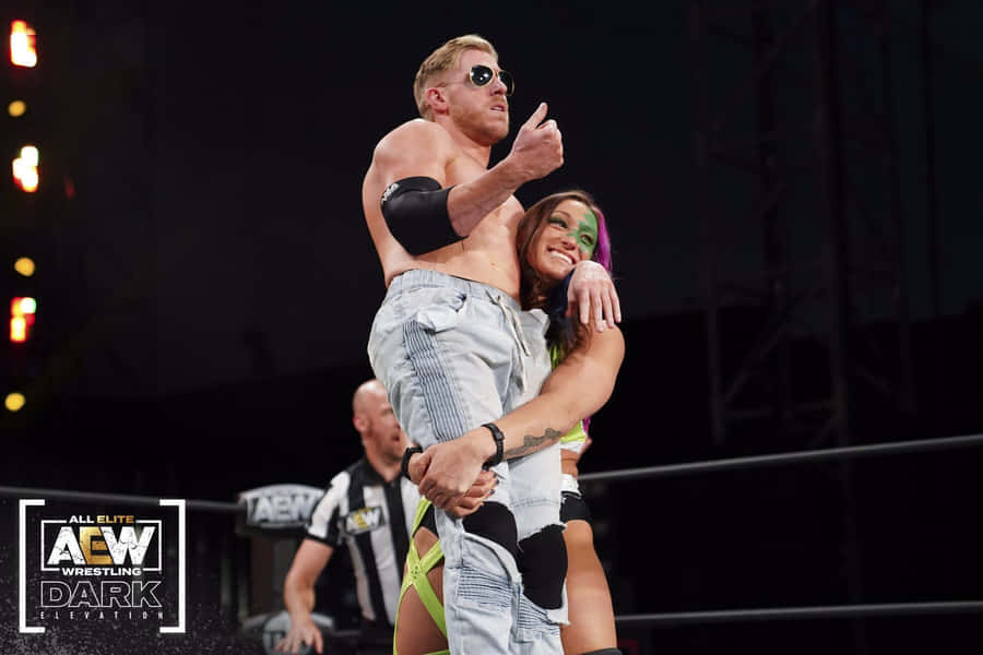 Orange Cassidy And Kris Statlander: A Wwe Dynamic Duo Wallpaper