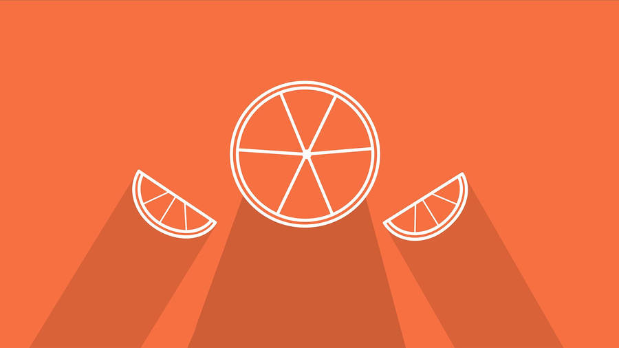 Orange Fruit Vector Art Wallpaper