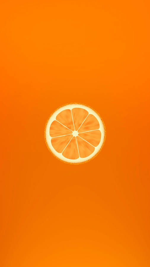 Orange Minimalist Phone Wallpaper