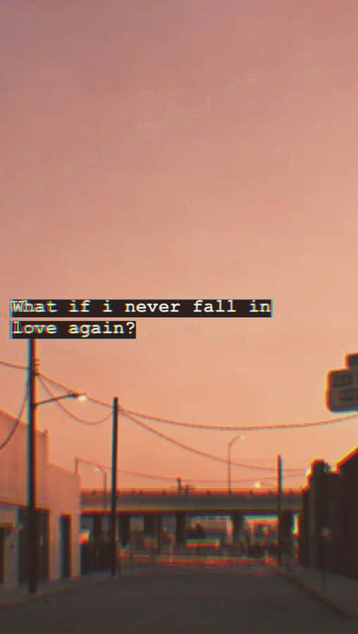 Orange Sky Glitch Vintage Grunge Aesthetic Wallpaper