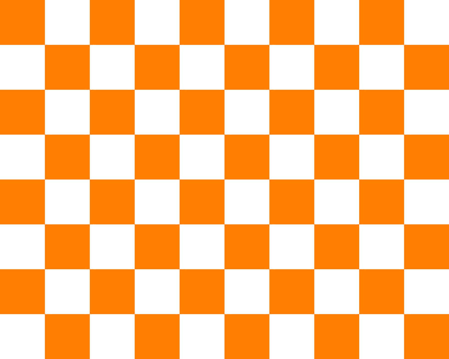 Orangeand White Checkerboard Pattern Wallpaper