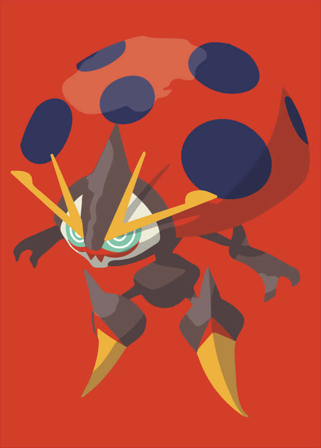 Orbeetle On Red Background Wallpaper