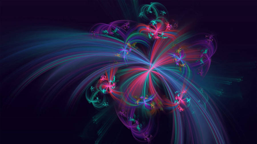 Organic Abstract Painting: Wispy Lines - Mesmerizing Colours Wallpaper