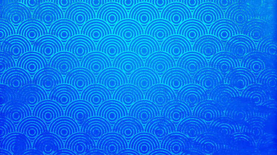 Oriental Blue Wave Pattern Wallpaper