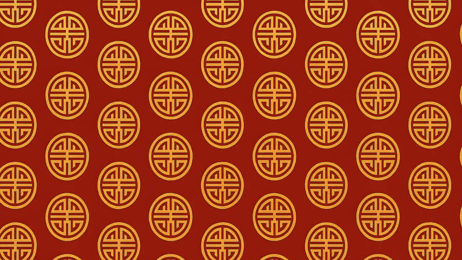 Oriental Circular Pattern Design Wallpaper