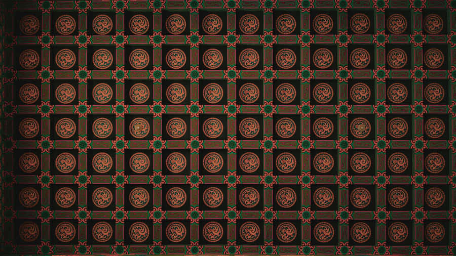 Oriental Geometric Pattern Design Wallpaper