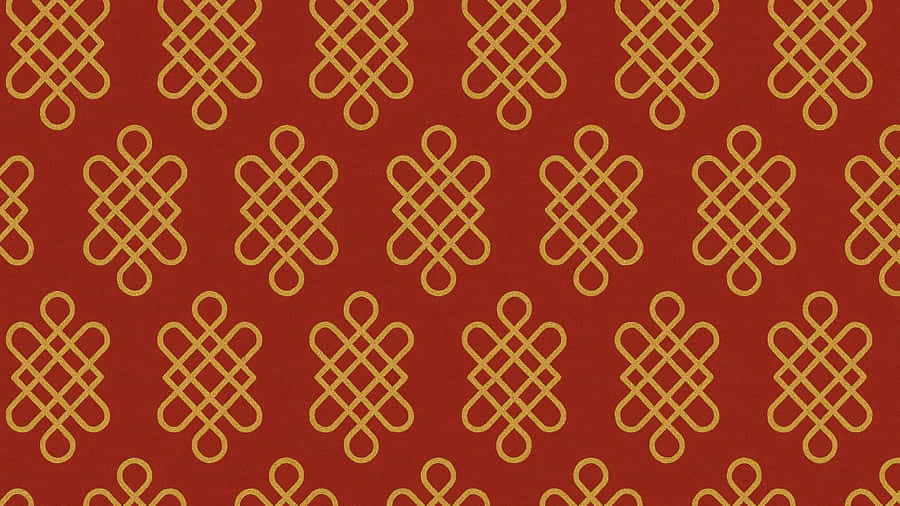 Oriental Knot Pattern Design Wallpaper