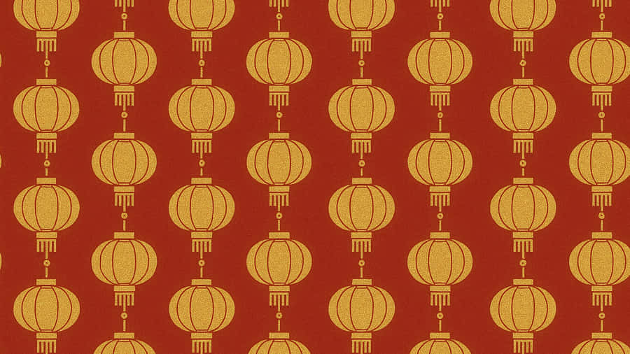 Oriental Lantern Pattern Wallpaper