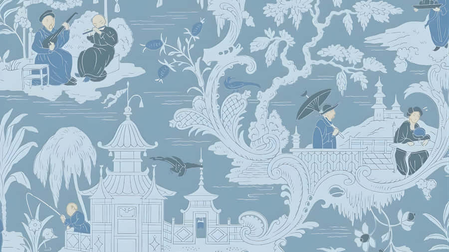 Oriental Pattern Design Wallpaper