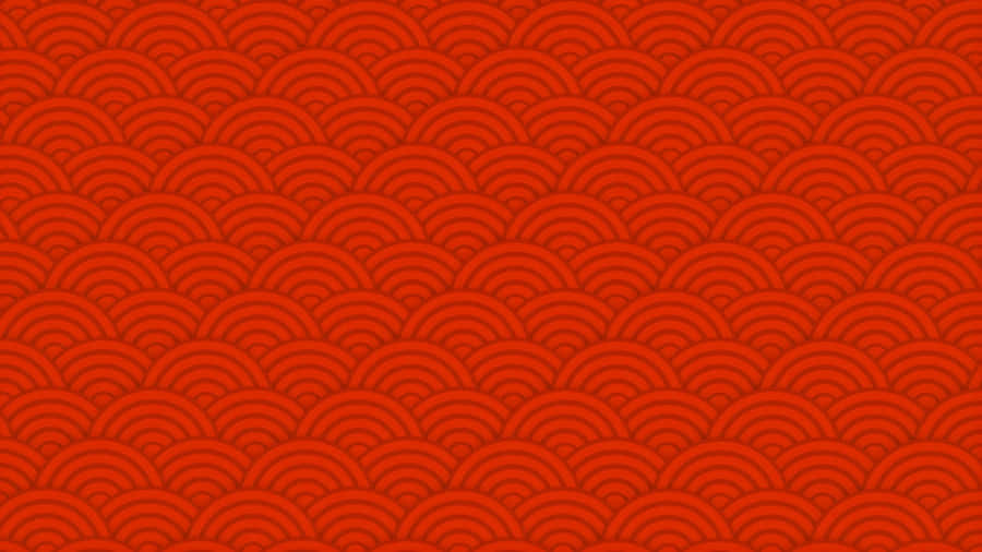 Oriental Red Wave Pattern Wallpaper
