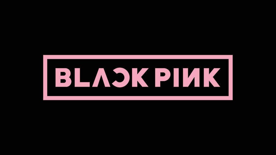 Original Blackpink Logo On Black Wallpaper