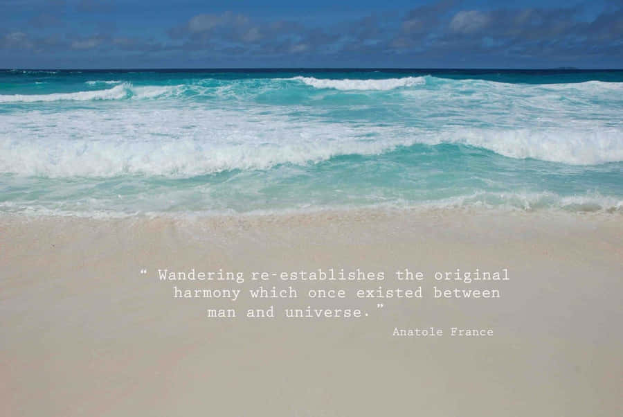Original Harmony Beach Travel Quote Wallpaper