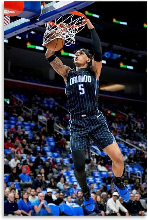 Orlando Basketball Player Dunking Action Wallpaper
