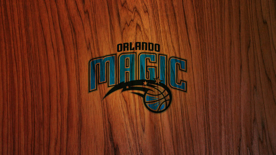 Orlando Magic Logo On Wood Wallpaper