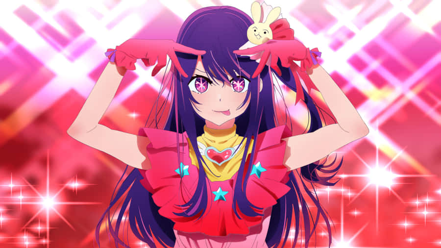 Oshi No Ko Stunning Idol Performance Wallpaper