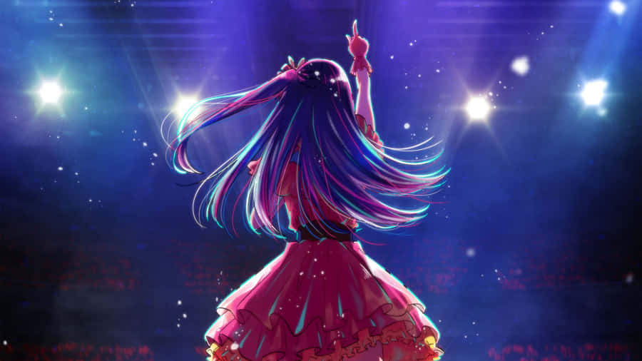 Oshi No Ko Stunning Stage Performance Wallpaper