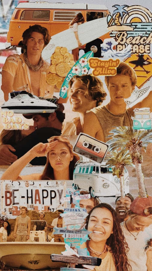 Outer Banks Inspired Collage Wallpaper Wallpaper