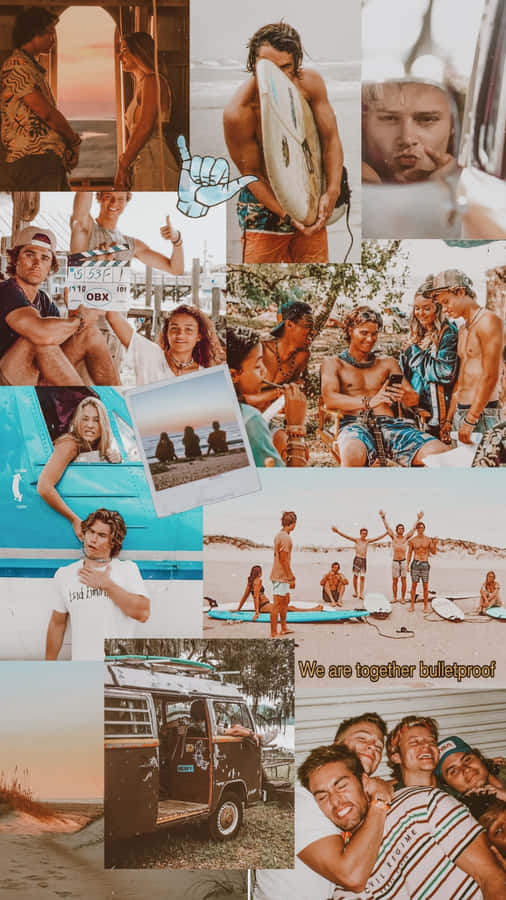 Outer Banks Summer Vibes Collage Wallpaper