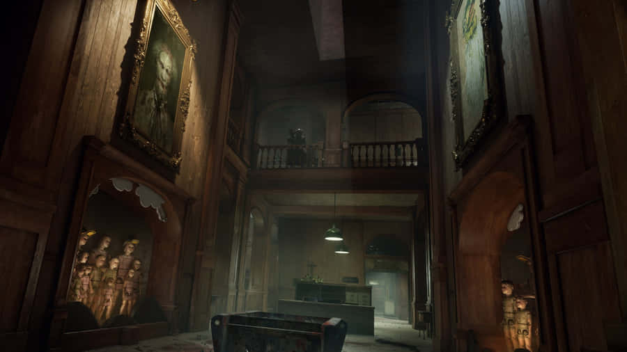 Outlast Trials Creepy Asylum Interior Wallpaper
