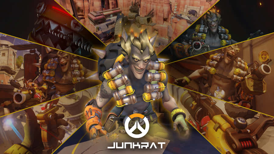 Outlaw Technician Junkrat Outwits Enemies In Overwatch Wallpaper