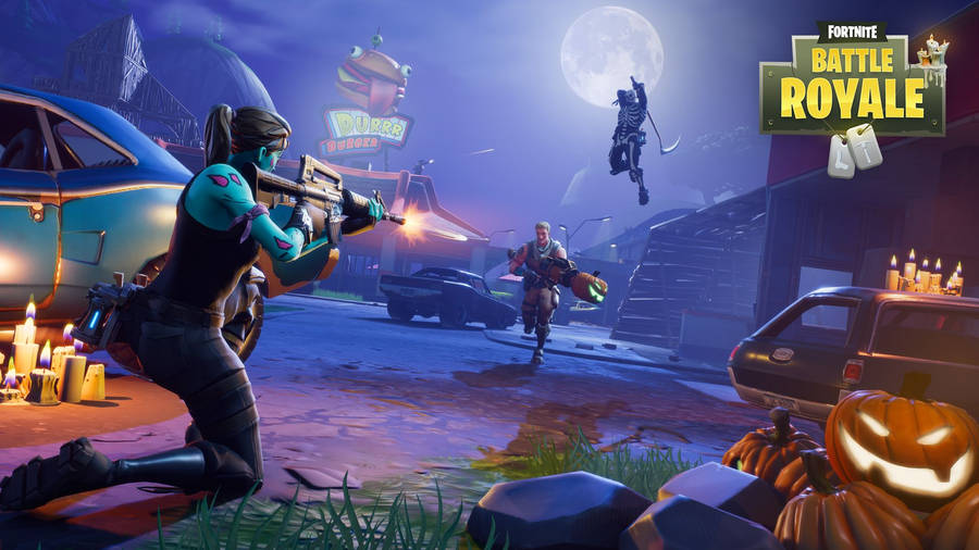 Outplay Your Enemies In Fortnite's Halloween Royale Wallpaper