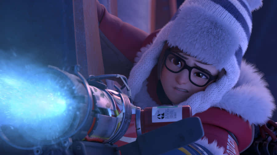 Overwatch Mei Battling In Action Wallpaper