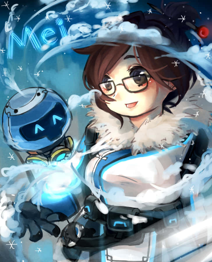 Overwatch's Mei In Action At Her Icy Best Wallpaper