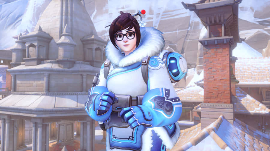 Overwatch's Mei In Action On The Battlefield Wallpaper