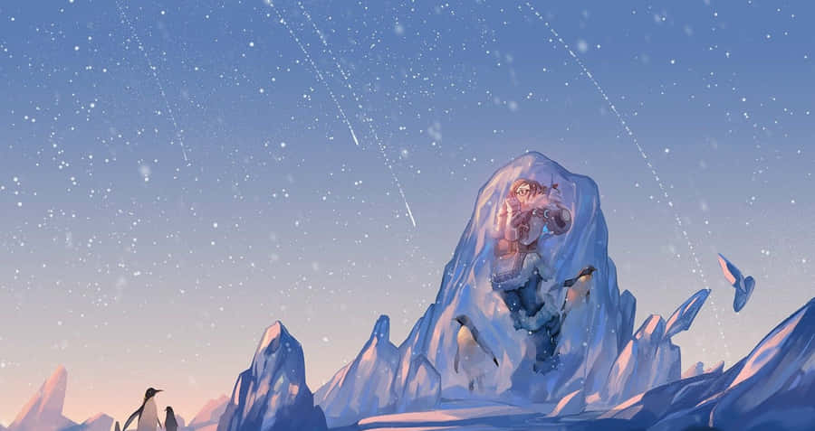 Overwatch's Mei Takes A Heroic Stance In Her Icy Battleground Wallpaper