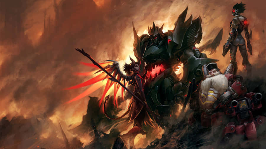 Overwatch's Reinhardt In Battle Wallpaper