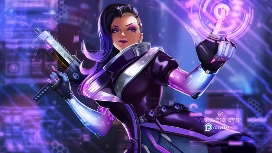 Overwatch Sombra 1920 X 1082 Wallpaper Wallpaper