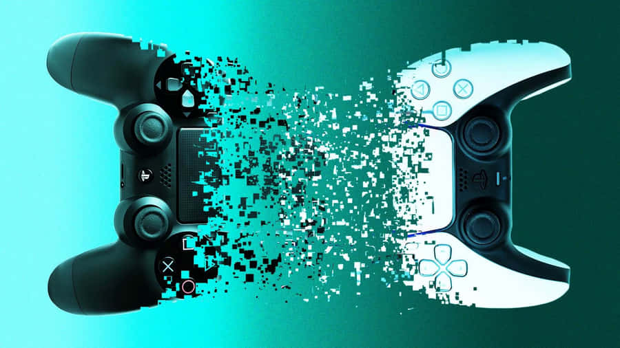 P S5 Controller Evolution Wallpaper