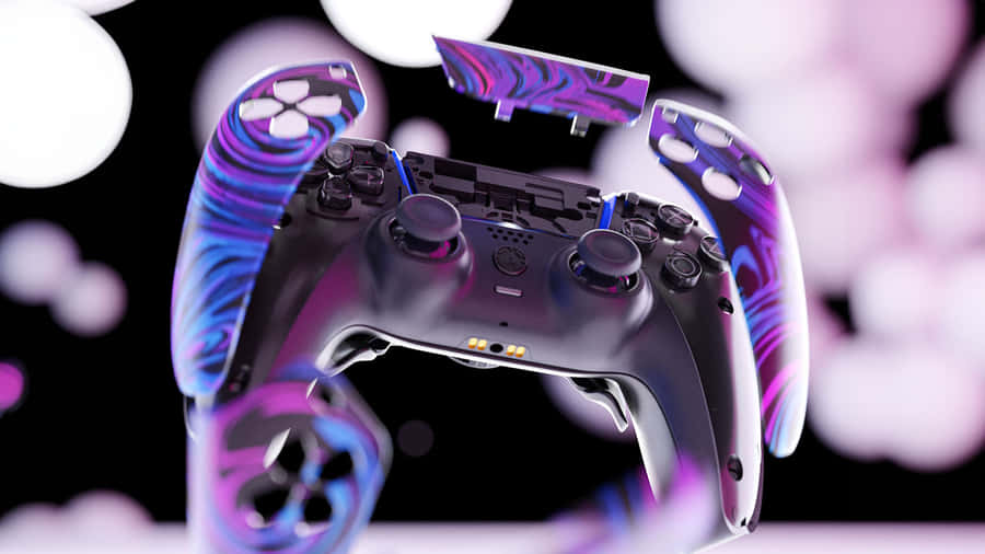 P S5 Controller Exploded View Wallpaper