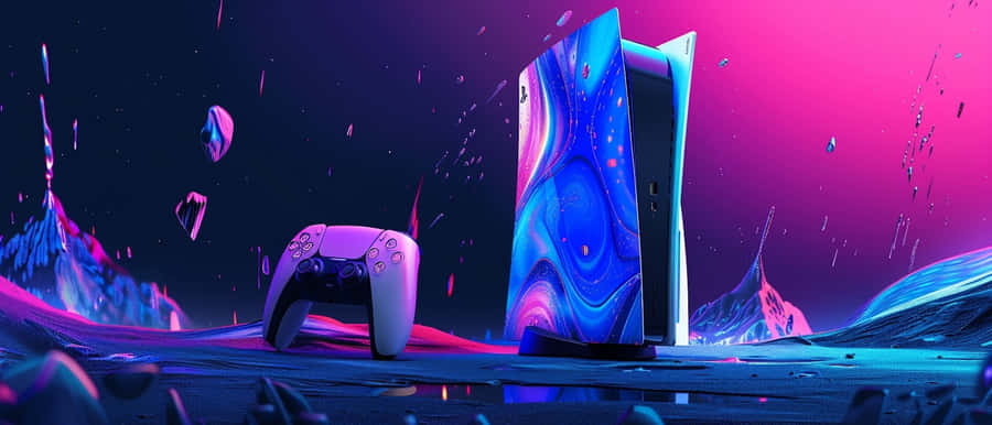 P S5 Futuristic Landscape Wallpaper Wallpaper