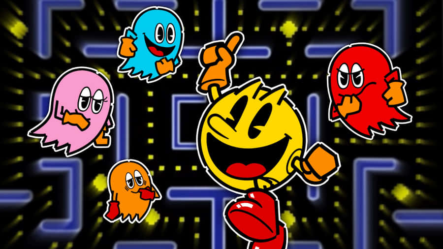 Pac Manand Ghosts Arcade Adventure Wallpaper