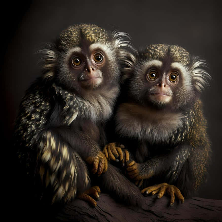 Pairof Marmosets Digital Artwork Wallpaper