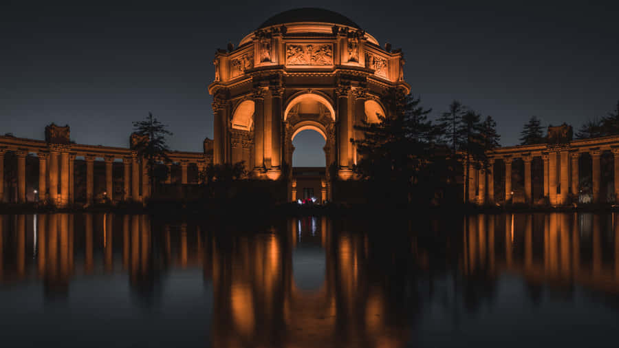 Palaceof Fine Arts San Francisco Night Reflection Wallpaper