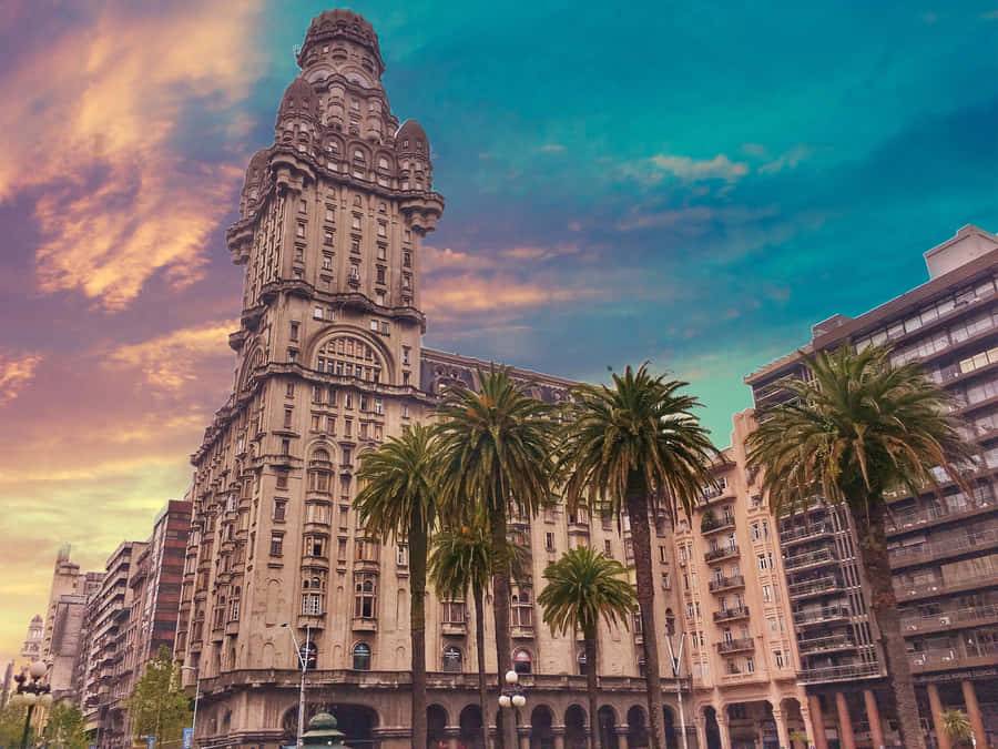 Palacio Salvo Golden Hour Wallpaper