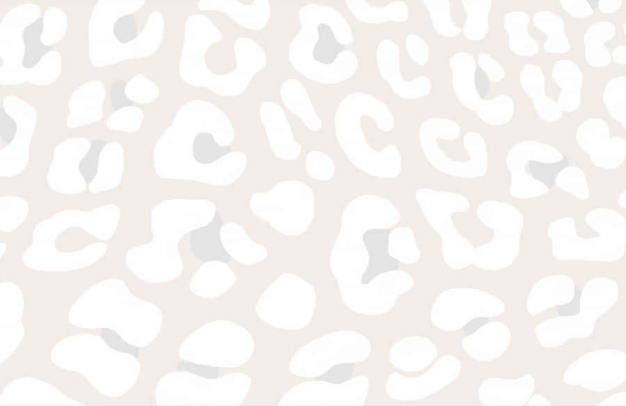 Pale White Leopard Print Wallpaper