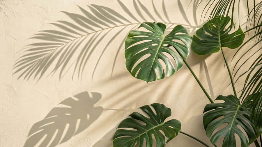 Palm Leaf Shadows Wallpaper