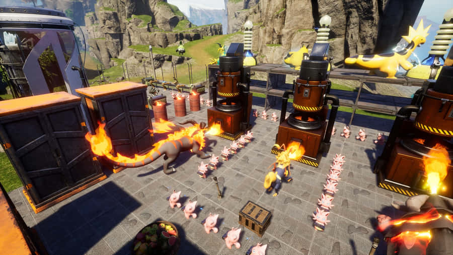 Palworld Industrial Production Line Wallpaper