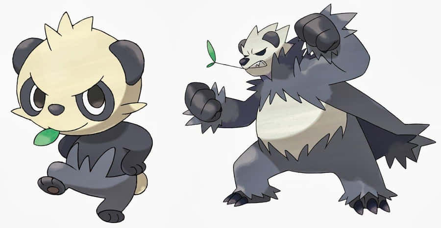 Pancham And Pangoro Original Cartoon Version Wallpaper